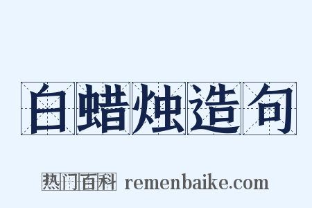 白蜡烛造句是什么意思的图片